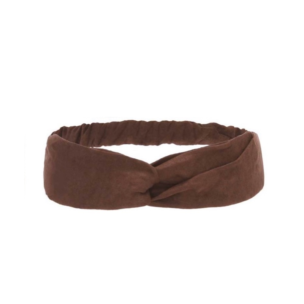 Brown Suede Turban Headband